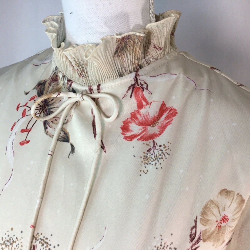 Vintage 70's Dress~Polyester~Pleated Skirt~Belt~ - Picture 5 of 7